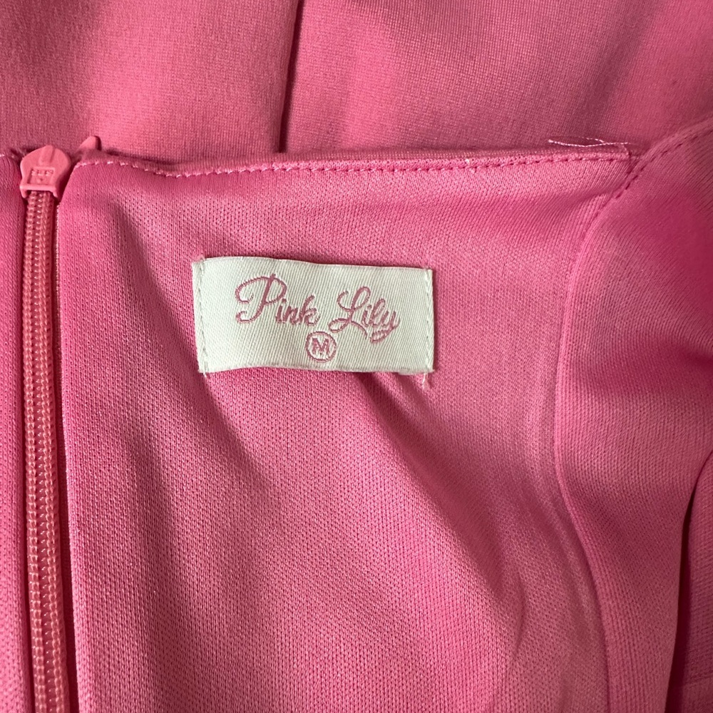 Pink Lily Pink Mini Dress Summer Vacation Perfect Condition - Picture 4 of 4